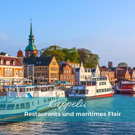 Appartement Admiralslounge- Eg, Infrarotsauna, Grosse Dusche, Terrasse, Blick Auf Hafenbecken Olpenitz