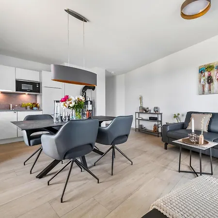 Appartement Admiralslounge- Eg, Infrarotsauna, Grosse Dusche, Terrasse, Blick Auf Hafenbecken *